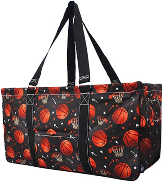 NGIL Large Collapsible Utility Tote (Basketball Pro-Black)
