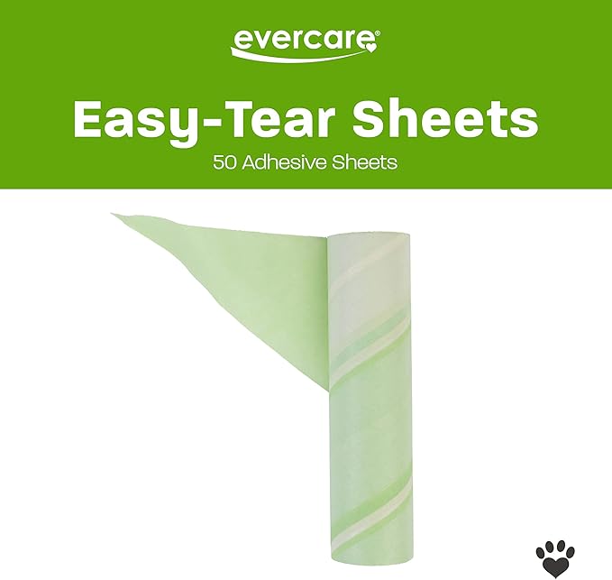 Evercare 10-Inch Mega All-Purpose Pet Hair Lint Roller Refill, 50 Sheets – Sticky Roller for Pet Hair, Cat & Dog Hair Remover, Lint Remover, Pet Hair Remover for Furniture, Clothing & Cars