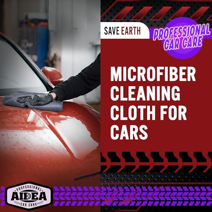 AIDEA Microfiber Cleaning Cloth Grey, 600PK, Microfiber Towels for Cars, Shop Towels Cleaning Rags, Premium Wash Cloths, Absorbent Towel for SUVs, House, Kitchen, Commercial, Cleaning Supplies 12×12"