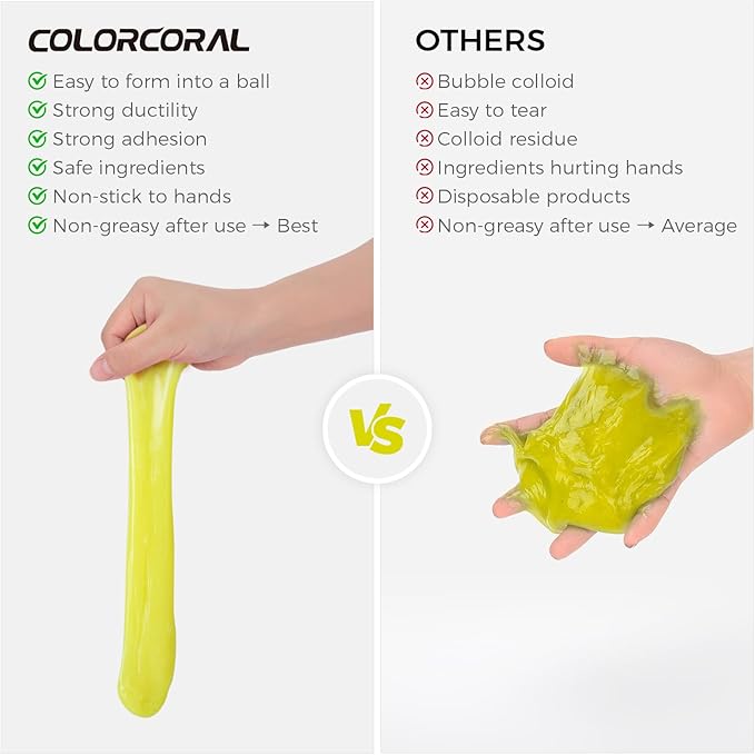ColorCoral Cleaning Gel Universal Dust Cleaner for PC Keyboard Car Detailing Office Electronics Laptop Dusting Kit Computer Dust Remover, Computer Gaming Car Accessories, Gift for Men Women 160g