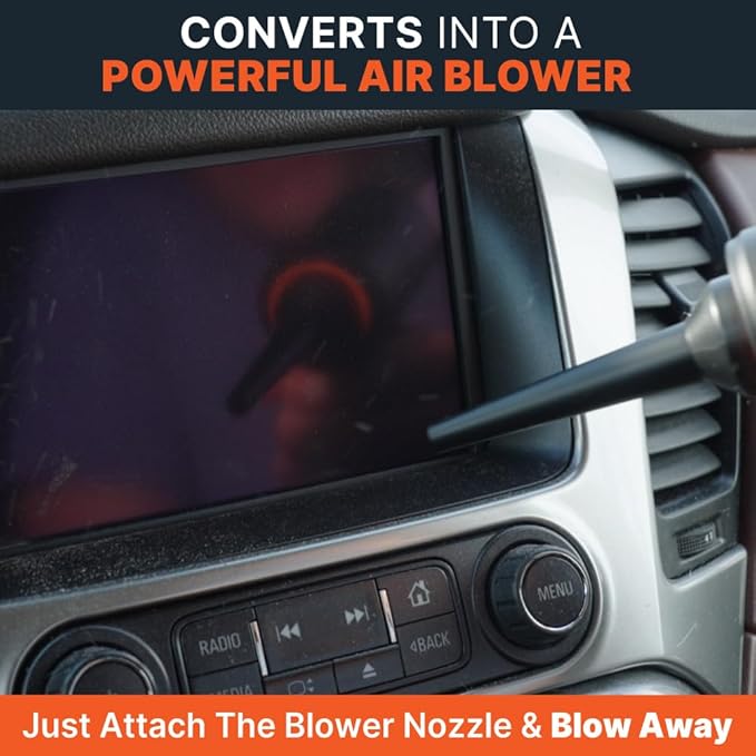 Pocket Vac 2-in-1 Cordless Handheld Vacuum and Blower – Rechargeable, Compact, Portable Mini Vacuum Cleaner for Car, Home, Kitchen, Pet Hair and Crumbs – with Reusable HEPA Filter – Great Gift Idea