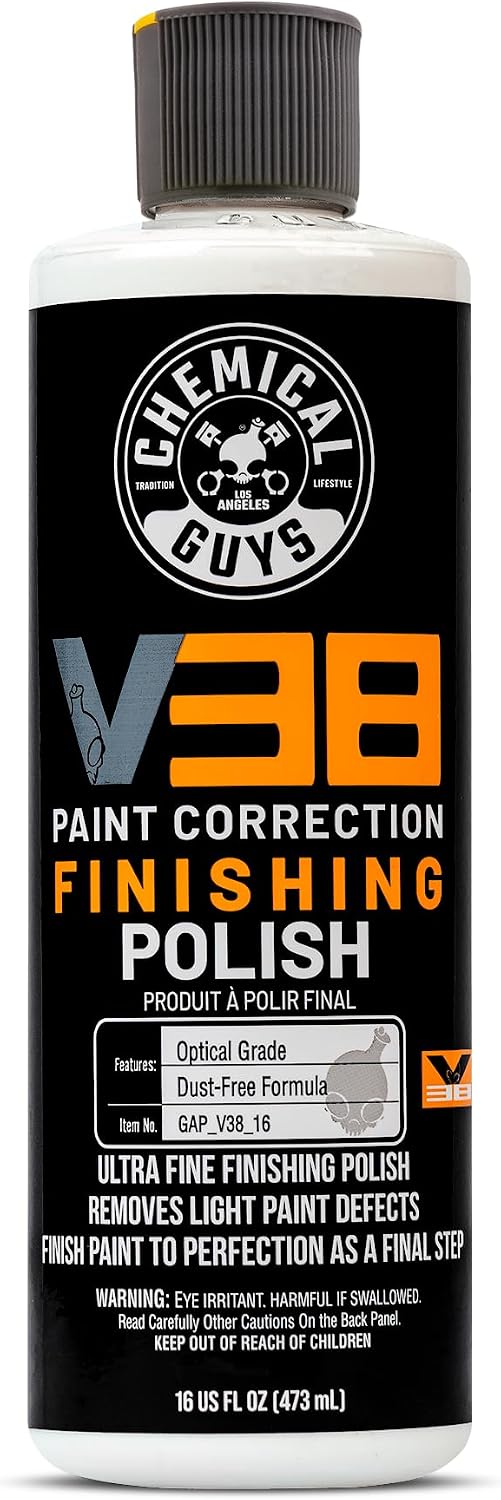 V38 Optical Grade Final Polish for Clear Coat, White, 16 oz