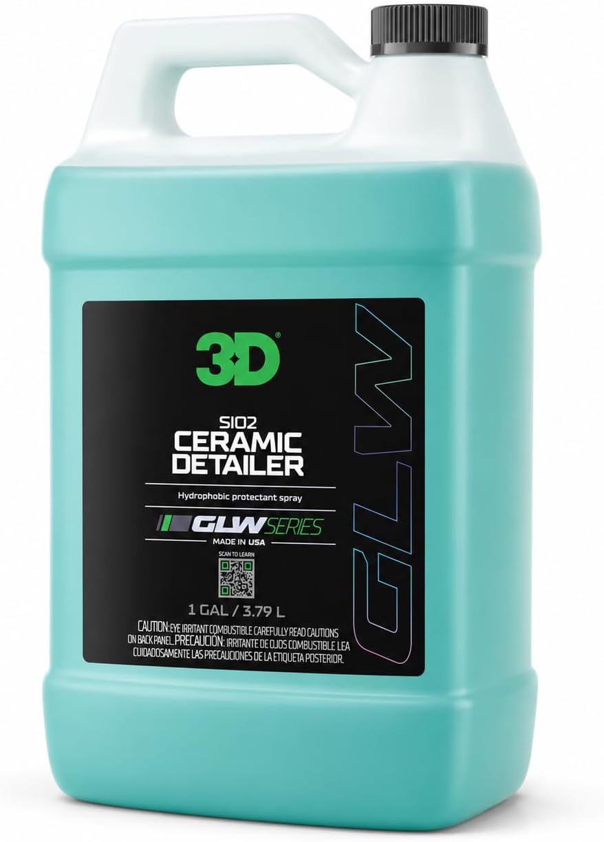SiO2 Ceramic Detailer 1 Gallon – Quick Detailer with Advanced SiO2 Polymers – Hydrophobic Protection, UV Defense, High Gloss Finish, Ceramic Coating Booster – Professional Car Care – Made in USA