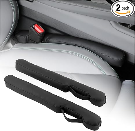 2026 New Car Seat Gap Filler 2 Pack,Leather Seat Gap Filler Strip with Fix Strap to Avoid Items from Falling,Universal C