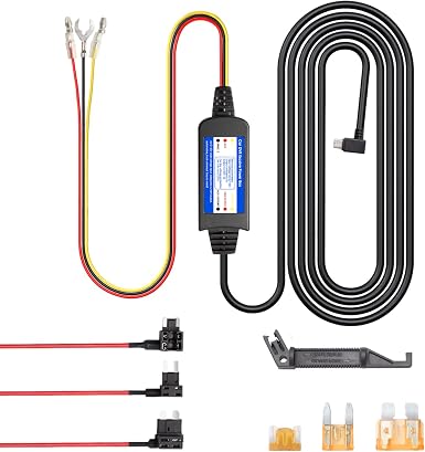 COOAU Dash Cam Hardwire Kit Cable - 13ft Dashcam Hard Wire Micro USB Ports