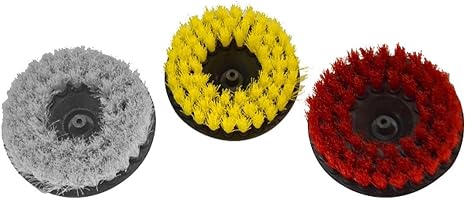Detail King Car Detailing Drill Brush 5" Value Kit - Works Well on Upholstery and Carpets - 100 Percent Polypropylene Br