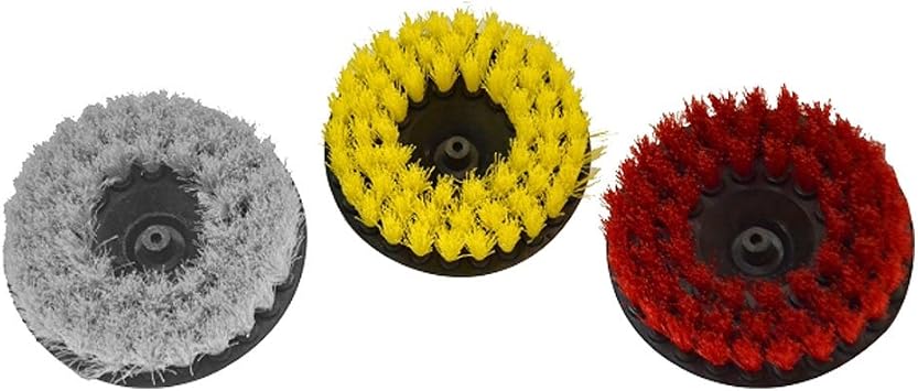 Detail King Car Detailing Drill Brush 5" Value Kit - Works Well on Upholstery and Carpets - 100 Percent Polypropylene Br