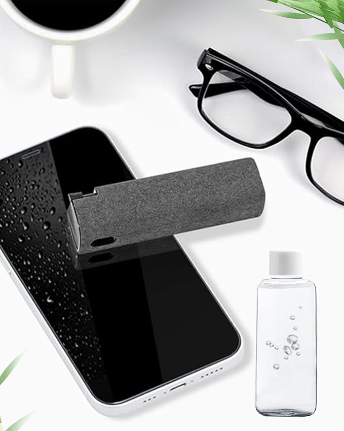 Screen Cleaner Spray and Wipe Touch Screen Cleaner Cleaner iPad Cleaner for iPhone Computer Laptop Tablet MacBook Tesla Display Cell Phone Eyeglasses（Grey）