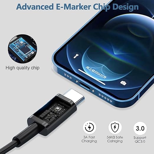 Electric Spin Scrubber Charger for YKYI, Keimi, Leebein, Bomves Electric Spin Scrubber 10W 5FT USB A to Type C Charging Charger Cable Cord