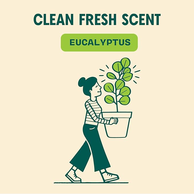 Aunt Fannie's Ultra Concentrated Floor Cleaner Vinegar Wash, Multi-Surface Solution For Mopping, Value Size, Eucalyptus Scent, 64 oz
