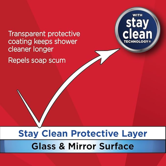 MAGIC Shower Glass and Mirror Cleaner Spray Bundle, Fog & Streak Free, Removes Soap Scum, Rust Stains, Fingerprints, Dirt, and Hard Water, Perfect for Shower Doors, Window, Glass Surfaces, 28 Fl Oz