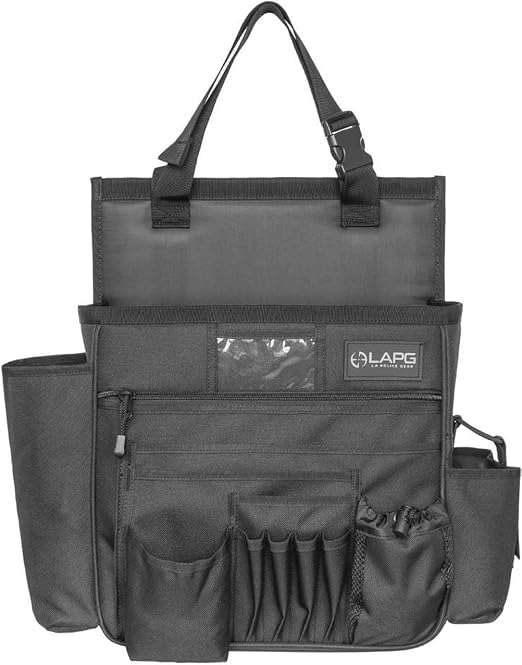 LA Police Gear Patrol Car/Truck Seat Gear Organizer Bag, Durable Tactical Portable Front Seat Squad Car Duty Gear Organi