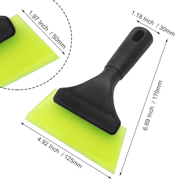2 Pcs 5 Inch Car Window Squeegee Silicone Squeegee, Auto Window Squeegee Small Windshield Squeegee, Tile Squeegee Mirror Squeegee Shower Squeegee for Glass Doors (Green), DX240410-768