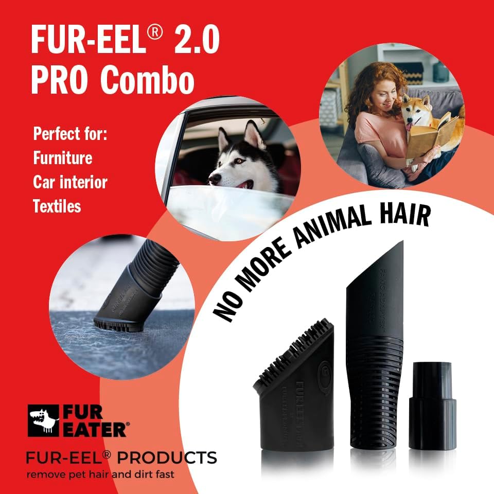 PRO 2.0 Pet Hair Vacuum Attachment, Rubber Pet Hair Remover