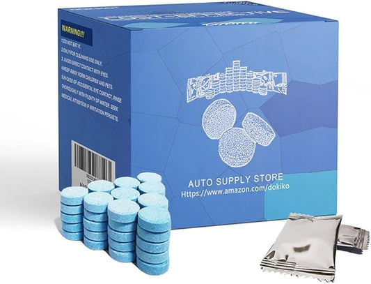 DOKIKO 100 PCS Glass Cleaner Refill,Glass Clean Tablets, Window Clean Refill Tablets, 100 Concentrated Dissolvable,1 Pack Makes 100 * 16 fl oz Spray Effective cleaning