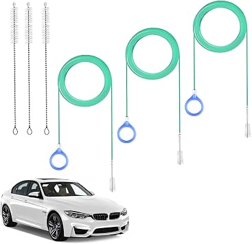 3Pcs 120 Inch Auto Sunroof Cleaning Tool, & 3 Pcs 7.9 Inch Brush