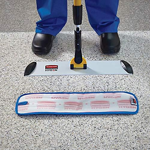 HYGEN Microfiber Quick-Connect Mop Frame 18 inch Silver for Janitorial/Professional/Industrial Cleaners for Heavy-Duty Floor Cleaning/Mopping/Dusting, Microfiber