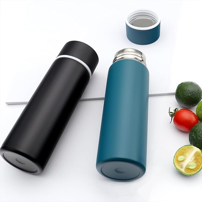 Cute Small Purse Water Bottle, 4.4 Fl. Oz, Pack of 2, Mini Slim Flask for Kids, Portable Skinny Handbag Water Bottle, Vacuum Insulated Reusable Leak Proof Stainless Cup
