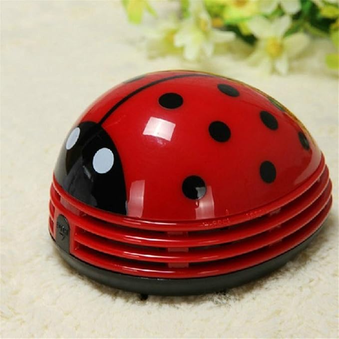 Ladybug Cartoon Mini Vacuum Cleaner Dust Sweeper Cordless Corner Desktop Vacuum Cleaner Mini Cute Home Office