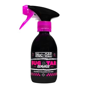 Muc-Off Bug & Tar Remover, 250ml - Biodegradable Motorcycle Cleaning Spray for Stubborn Grime and Insect Residue - Power