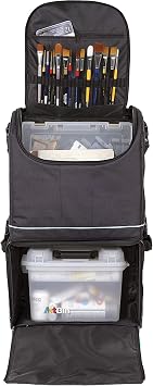 ArtBin 6922SP Tote Express Rolling Portable Art Craft & Sewing Storage Organizer Bag with Wheels-Fits Sewing Machine, 0,