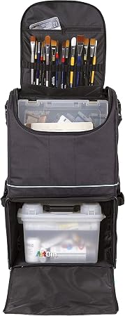 ArtBin 6922SP Tote Express Rolling Portable Art Craft & Sewing Storage Organizer Bag with Wheels-Fits Sewing Machine, 0,