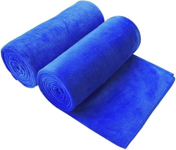 JML Microfiber Bath Sheet Towels Set, 2 Pack, 40" x 80", Dark Blue