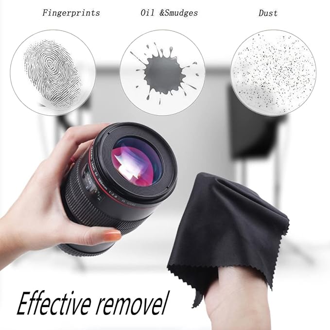Glasses Cleaning Cloths(12 pcs),Premium Eyeglass Cleaner Cloth, Lens Wipes Cloth for Cleaning Eyeglasses, Cell Phones, Screens, Lenses, Electronics and All Delicate Surface