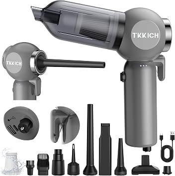 Car Vacuum Portable Cordless,Portable Mini Cordless Cleaner with 18000pa Suction Power,3 Suction Modes,Type-C Charge,7 i