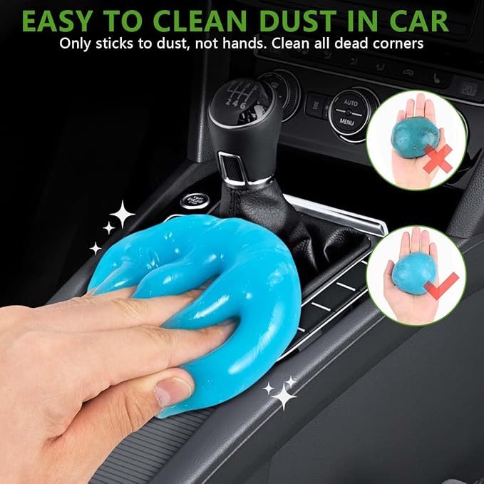SenseYo 4 Pack Car Cleaning Gel Slime Clean Putty Dust Remover Car Interior Cleaner Kit Supplies Accessories Auto Detailing Tools for Air Vents Consoles Cup Holders Keyboards Notebook Camera