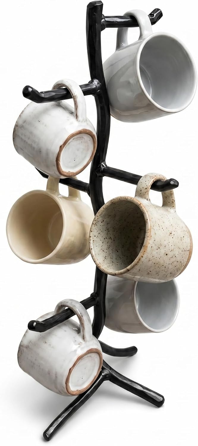 Handmade Iron Mug Tree - Heritage Design Mug Stand