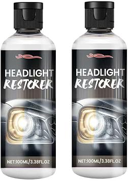 Ultimate Car Headlight Cleaner Restoration Spray Kit -Auto Head Lights Clear Coat Protectant & Haze Remover Compound for