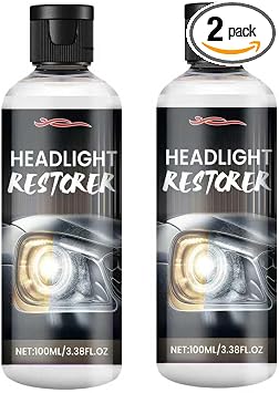 Ultimate Car Headlight Cleaner Restoration Spray Kit -Auto Head Lights Clear Coat Protectant & Haze Remover Compound for