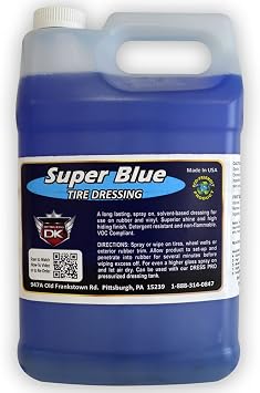 Detail King Super Blue - Tire Dressing & Tire Shine Spray - Contains Silicone for Added Protection - 1 Gallon