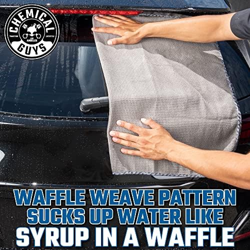 Waffle Weave Gray Matter Microfiber Drying Towel, 2 Pack