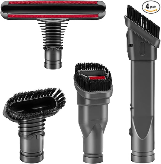 Replacement Attachments Tools Brush Kit for Dyson V6 V7 V8 V10 DC24 DC33 DC35 DC44 DC58 DC59 DC62 DC74 Dyson Cordless Vacuum Cleaner Accessories Kit (4 PACK)
