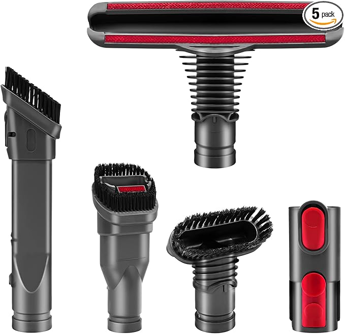 Attachments Tools Kit for Dyson V6 V7 V8 V10 DC16 DC24 DC33 DC34 DC35 DC39 DC44 DC58 DC59 DC62 DC74 Cordless Vacuum Cleaner, Home Cleaning Tools Brush Kit Accessories (5 PACK)