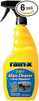 Rain-X 5071268-6PK 2-in-1 Glass Cleaner with Rain Repellent - 23 oz. (Pack of 6)
