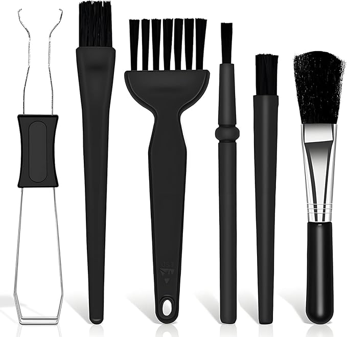 6PCS Keyboard Brush Cleaner Kit with Keycap Puller & Switch Puller, PP Handle Nylon Small Space Dust Removal Anti Static Brush for Computer Keyboard Electrical Appliance Seam Motherboard Camera