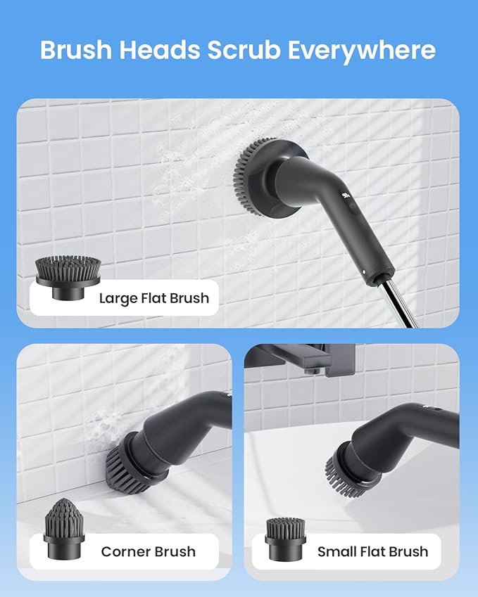 Leebein 8PCS Replacement Brush Heads with Extra Dome Brush for Leebein 2025 New Upgraded YMG-825 Spin Scrubber
