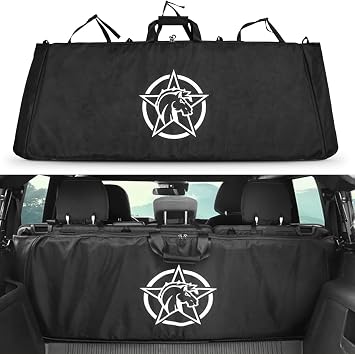 Upgrade Soft Top Window Storage Bag Compatible with 2021-2025 Ford Bronco 4-Door Waterproof Soft top Organizer for Rear 