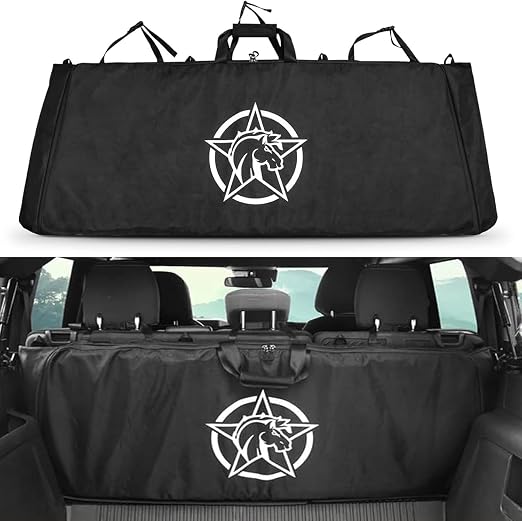 Upgrade Soft Top Window Storage Bag Compatible with 2021-2025 Ford Bronco 4-Door Waterproof Soft top Organizer for Rear 