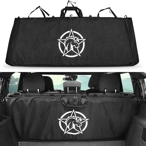 Upgrade Soft Top Window Storage Bag Compatible with 2021-2025 Ford Bronco 4-Door Waterproof Soft top Organizer for Rear 