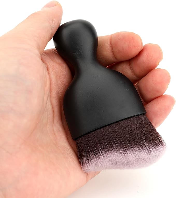Car Detailing Brush, Soft Bristle Cleaning Brush, Scratch-Free Auto Duster Tool for Dashboard, Air Vents, Leather & Interior Cleaning (Black&White&Dark Brown)