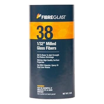 Fibre Glast Milled Fiberglass Filler – First Quality Premium Glass Fiber Powder for Gel Coat, Auto Surface, Car Finish &