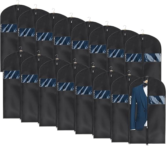 Univivi Suit Cover Bag Garment Bag for Closet Storage, 43 Inch, Set of 16