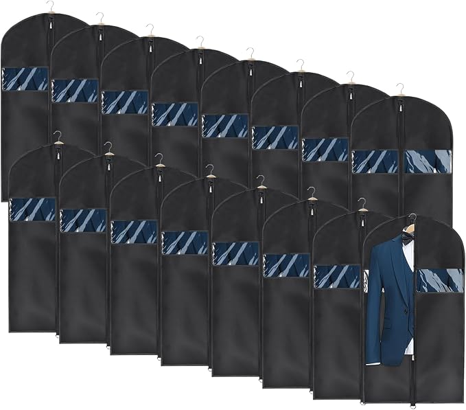 Univivi Suit Cover Bag Garment Bag for Closet Storage, 43 Inch, Set of 16