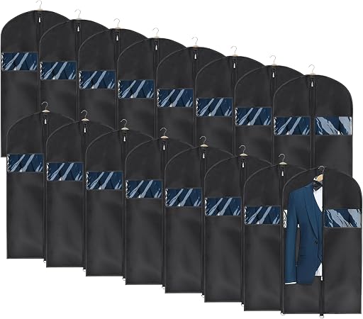 Univivi Suit Cover Bag Garment Bag for Closet Storage, 43 Inch, Set of 16