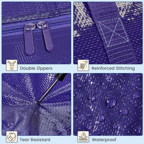 Moving Bags Heavy Duty Extra Large, 6-Pack, Dark Blue