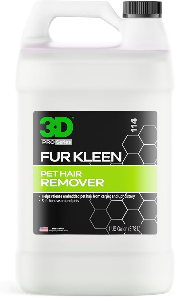 3D Fur Kleen - Pet Hair Remover & Cleaner - Loosens Embedded Pet Fur for Easy Removal - Safe for Carpets, Upholstery & A